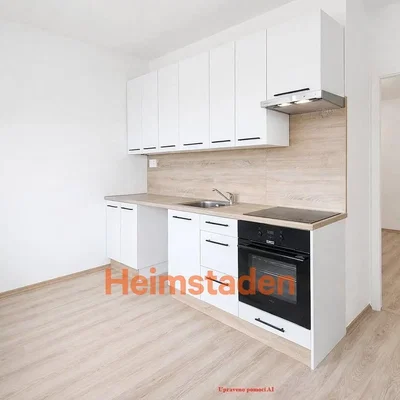 Kitchen; kitchen appliances, wood floor, natural light, renovated