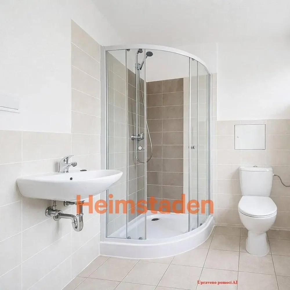 Toilet; tile floor, renovated, natural light