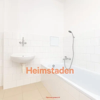 Bathroom; tile floor, natural light