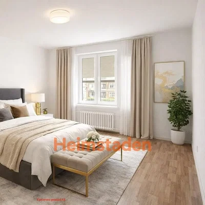 Bedroom; wood floor, natural light, modern style