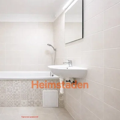 Bathroom; tile floor, renovated, natural light