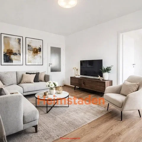 Living room; wood floor, natural light, modern style