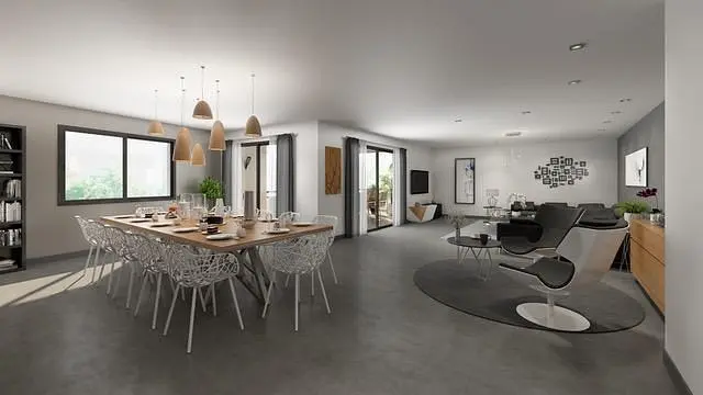 Wohnzimmer; tageslicht, moderner stil