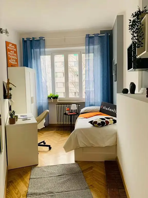 Bedroom; wood floor, natural light