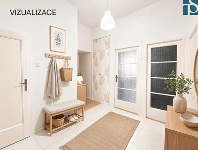 Vestuario; suelo de baldosas, luz natural, estilo moderno