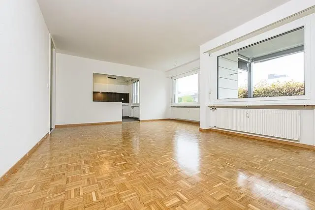 Living room; wood floor, natural light