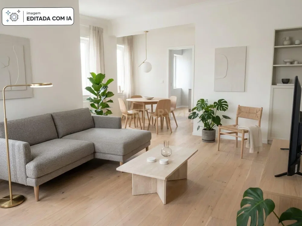 Salon; parquet, lumière naturelle, style moderne