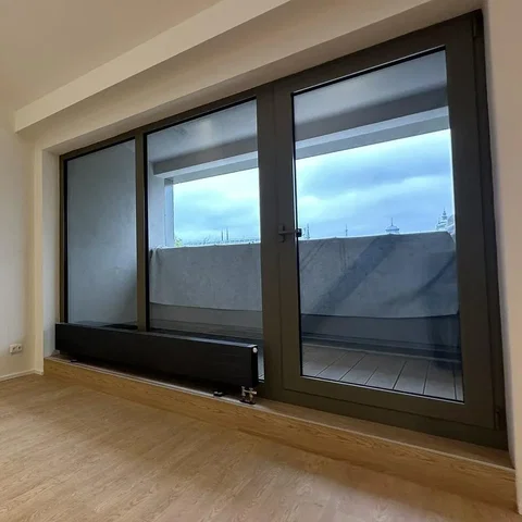 Balcony; view, wood floor, natural light