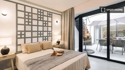 Schlafzimmer; tageslicht, moderner stil