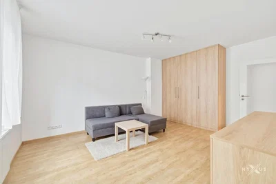 Soggiorno; luce naturale, pavimento in legno, ristrutturato