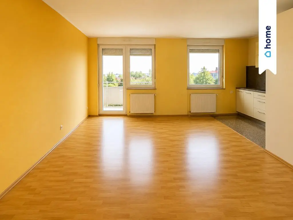 Salon; parquet, lumière naturelle, vue