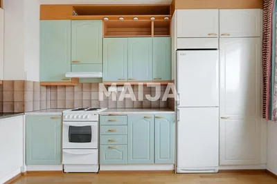 Kitchen; kitchen appliances, tile floor, wood floor