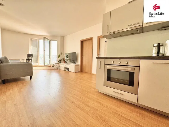 Salon; parquet, lumière naturelle, électroménager