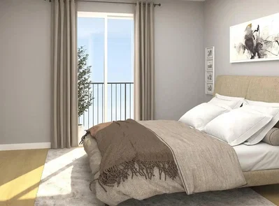 Dormitorio; luz natural, estilo moderno