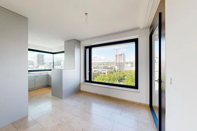 Living room; view, tile floor, natural light