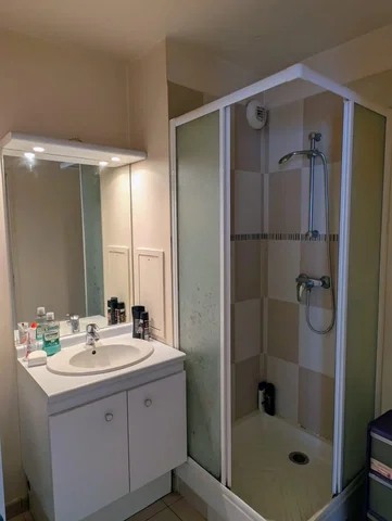 Bathroom; tile floor, needs renovation
