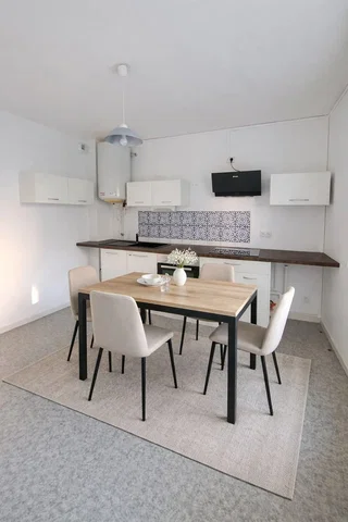 Kuhinja; kuhinjski aparati, prirodno svjetlo, moderni stil