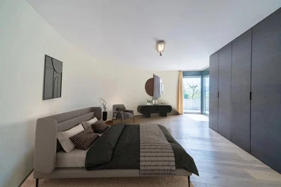 Chambre; parquet, lumière naturelle, style moderne