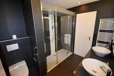 Bagno; pavimento in piastrelle, ristrutturato, luce naturale