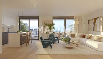 Oturma odası; manzara, doğal ışık, modern stil, ahşap zemin