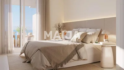 Spavaća soba; pogled, prirodna svjetlost, moderan stil