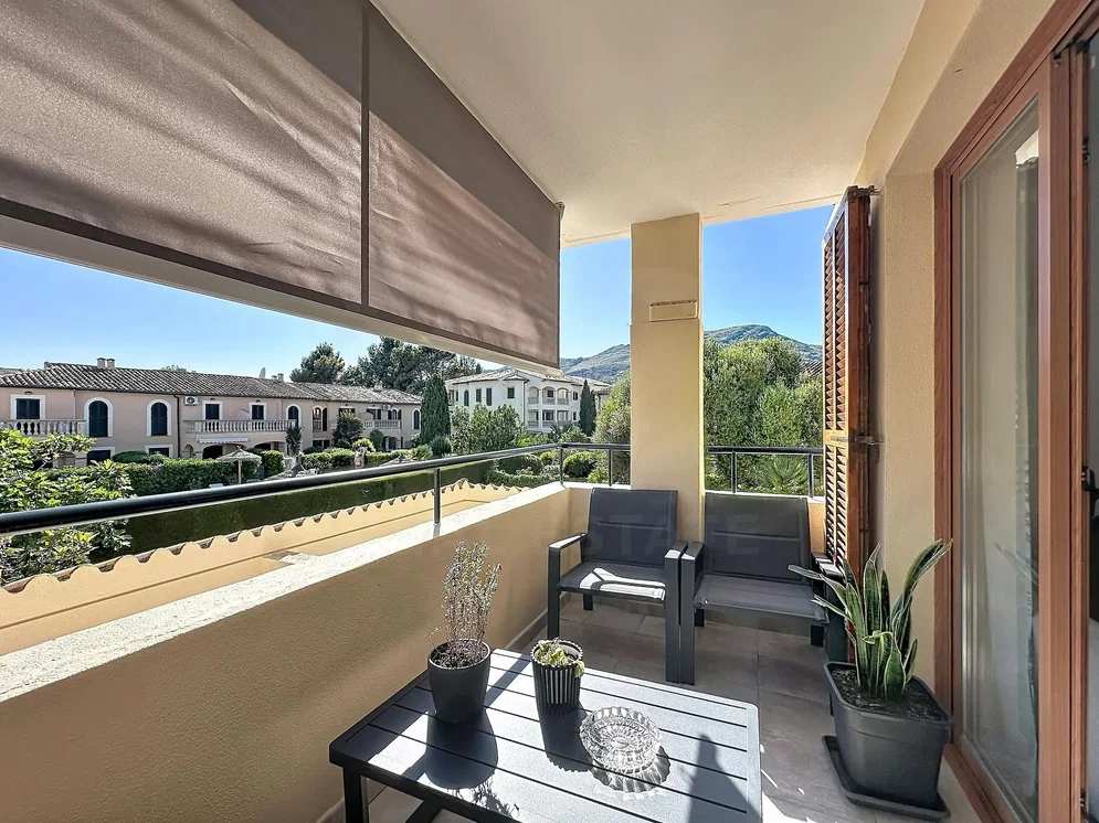 Balcony; view, natural light, tile floor