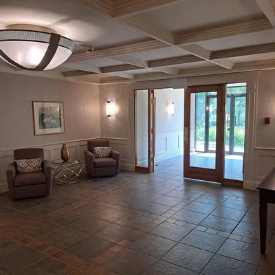 Living room; tile floor, natural light
