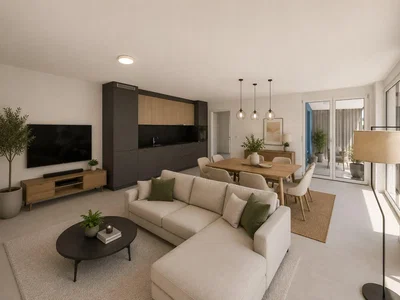 Soggiorno; luce naturale, stile moderno