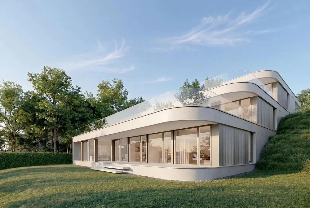 Haus und umgebung; blick, tageslicht