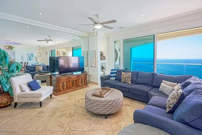Living room; view, tile floor, natural light