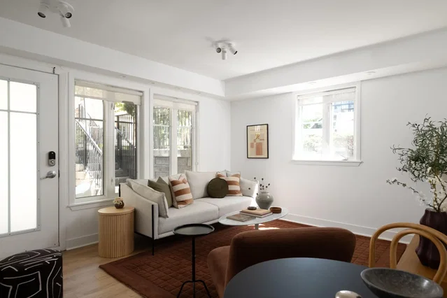 Living room; natural light, wood floor