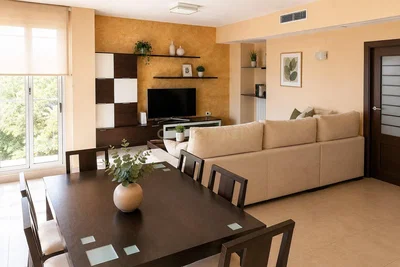 Woonkamer; natuurlijk licht, moderne stijl