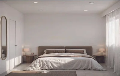 Slaapkamer; natuurlijk licht, tegelvloer