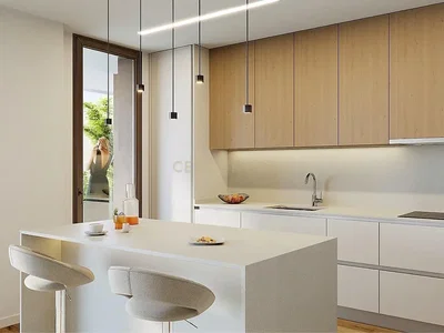 Mutfak; mutfak aletleri, doğal ışık, modern stil, tadilatlı