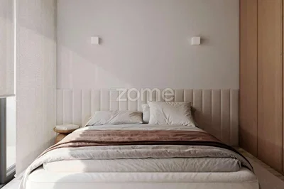 Chambre; lumière naturelle, style moderne