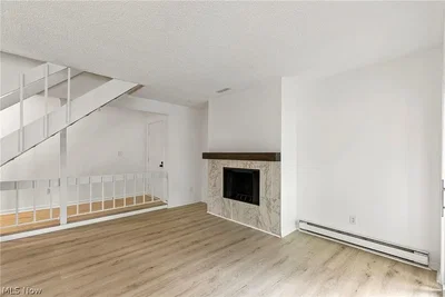 Salon; parquet, cheminée, lumière naturelle
