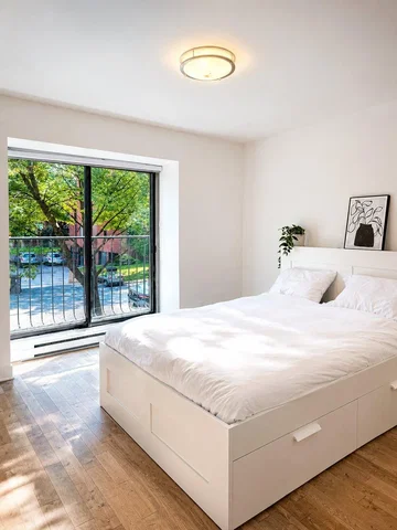 Bedroom; natural light, wood floor