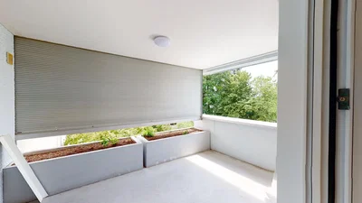 Balkon; tageslicht, blick