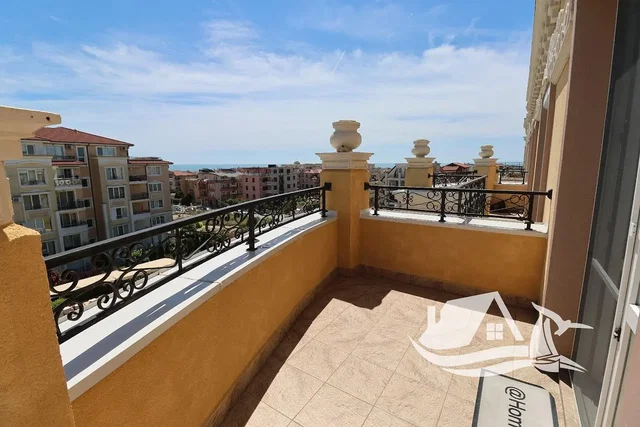 Balcony; view, tile floor