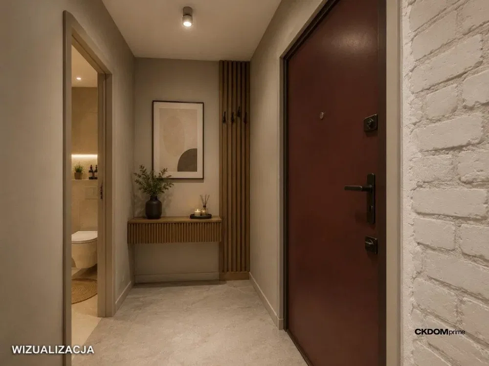 Cloakroom; tile floor, natural light, modern style