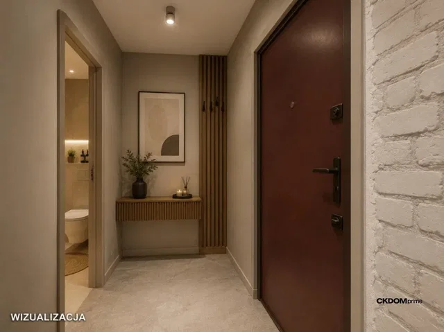 Cloakroom; tile floor, natural light, modern style
