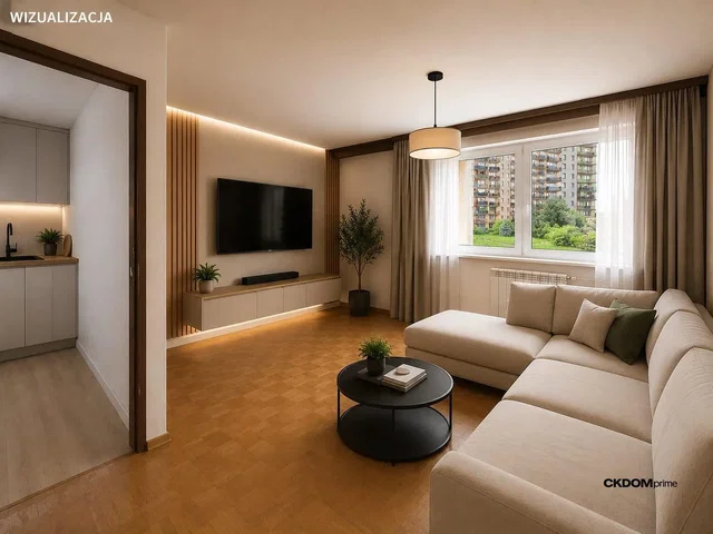 Living room; natural light, modern style, wood floor