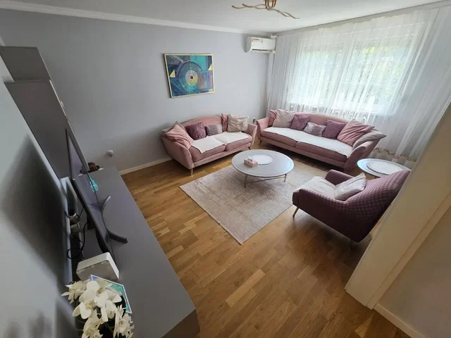 Living room; wood floor, natural light, modern style