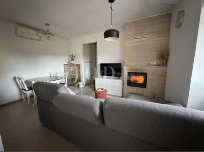 Sala de estar; lareira, luz natural, estilo moderno