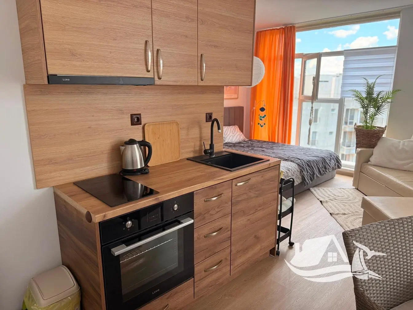 Cuisine; électroménager, vue, lumière naturelle