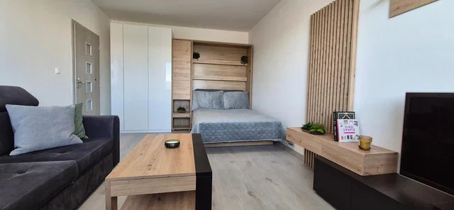 Salon; podłoga drewniana, światło dzienne, styl nowoczesny