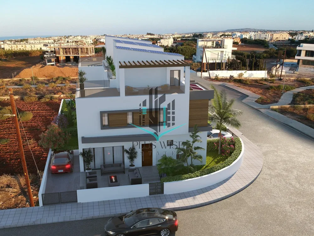 Casa e arredores; vista