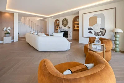 Bedroom; wood floor, modern style, natural light, fireplace, renovated
