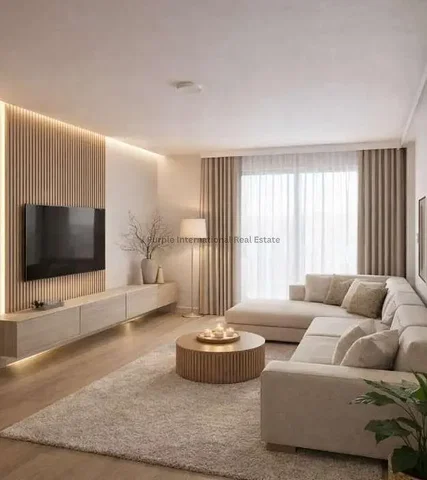 Living room; natural light, modern style, wood floor