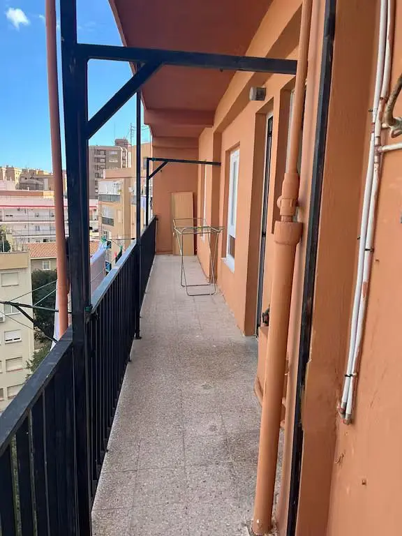Balcony; view, tile floor